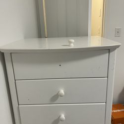 Twin bed frame and two nightstands