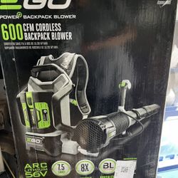 EGO LB6003 Power+ 600 CFM 145 MPH Brushless Backpack Leaf Blower Back Pack