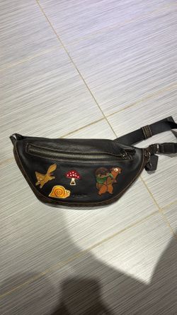 Coach Warren Belt Bag featuring whimsical "creature" patches