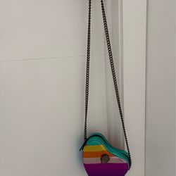 Kurt Geiger rainbow heart purse
