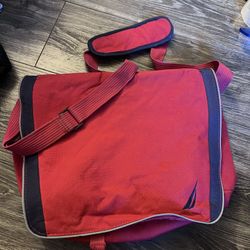 Red Messenger Bag - Laptop Bag - Nautica