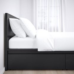 IKEA Malm Queen Bed Frame With 2 Drawer Storage