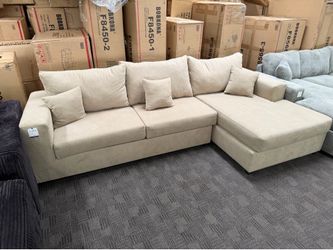 Velvet taupe sectional