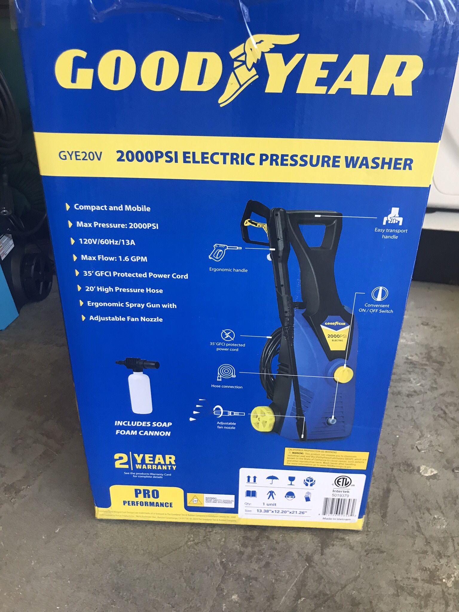 Electric Pressure Washers 2000 PSI 2 Available $90 Each Firm On Price