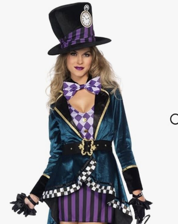 womens mad hatter costume (hat and coat only) XL 
