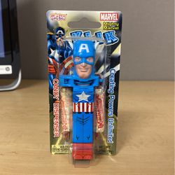 Mighty Marvel Au'some Candies 32 oz Klik Candy Dispenser  Captain America 2002