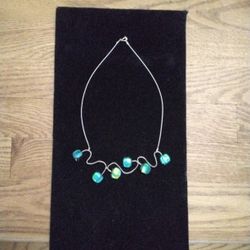 Silver Necklace with Gem Stones...A Great Gift Idea!