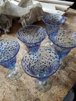 Decrotive blue glasses
