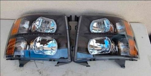 07-13 Chevrolet Silverado LED Headlights Luces Micas Calaveras Faros Faroles Focos Chevy Headlamps