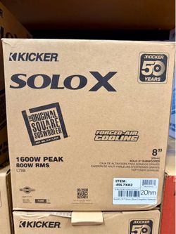 Kicker 49L7X82 SoloX L7X 8" dual 2-ohm voice coil component subwoofer