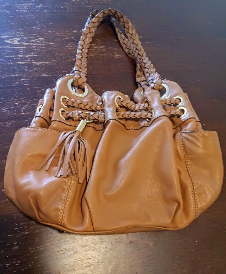 MICHAEL KORS โ Caramel Handbag with Braided Handles