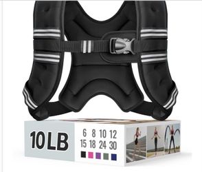Zeerun Weighted Vest, 6/8/10/12/15/18/20/24/30LB For Men Women, 10LBS-Black