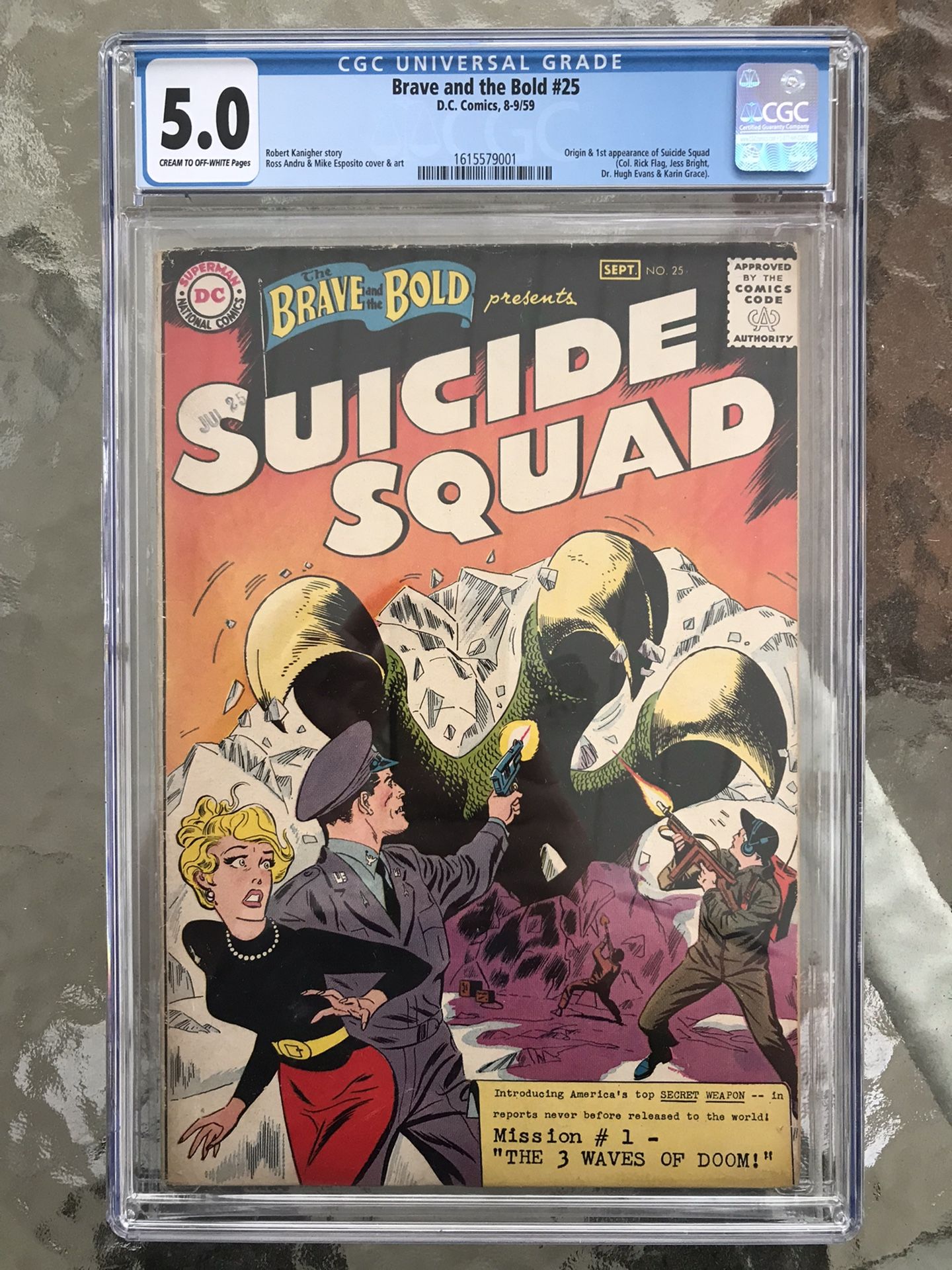 Brave and the Bold #25 (1959) CGC 5.0 — 1st & Origin of the Suicide Squad