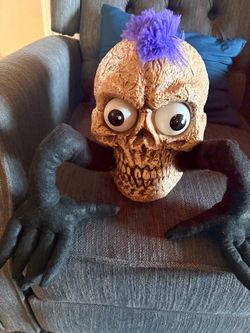 Punk Skull Figure with Googly Eyes