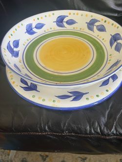 LARGE PASTA BOWL AND SERVING DISH
