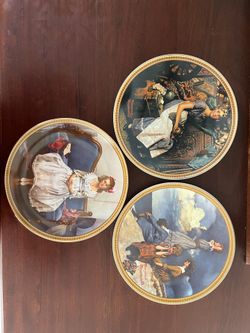 3 Norman Rockwell Rediscovered Women Collector Plates with COA  ($25 for all 3)