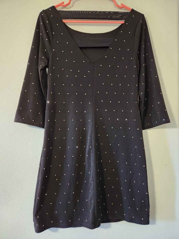 Express Black Bejeweled Dress