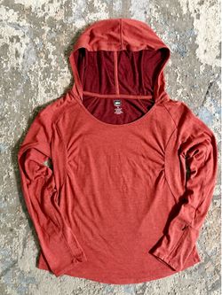 REI Knit Hoodie Women’s Medium Terracotta Orange Long Sleeve Pocketed