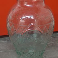 Large Glass Vase Made In Italy 