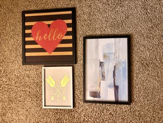 Set of 3 Framed Wall Art Prints