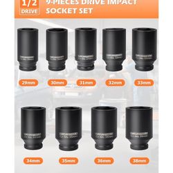 Axle Nut Hub Impact 1/2" Drive Socket 