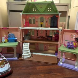 Fisher-Price Loving Family Victorian Grand Mansion Dollhouse Set w/ Car & Dolls - See My Other Items