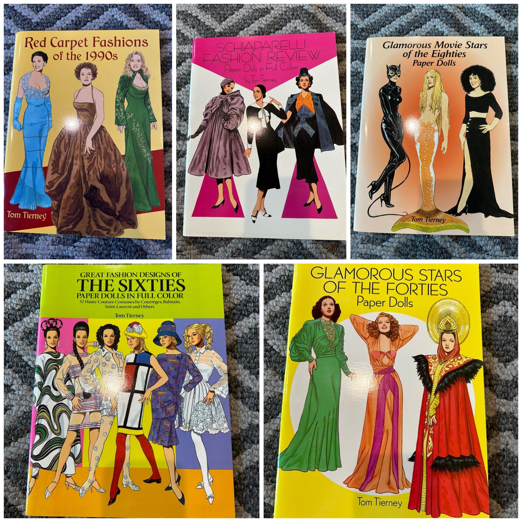 5 QTY NEW PAPER DOLL BOOKS From Tom Tierney