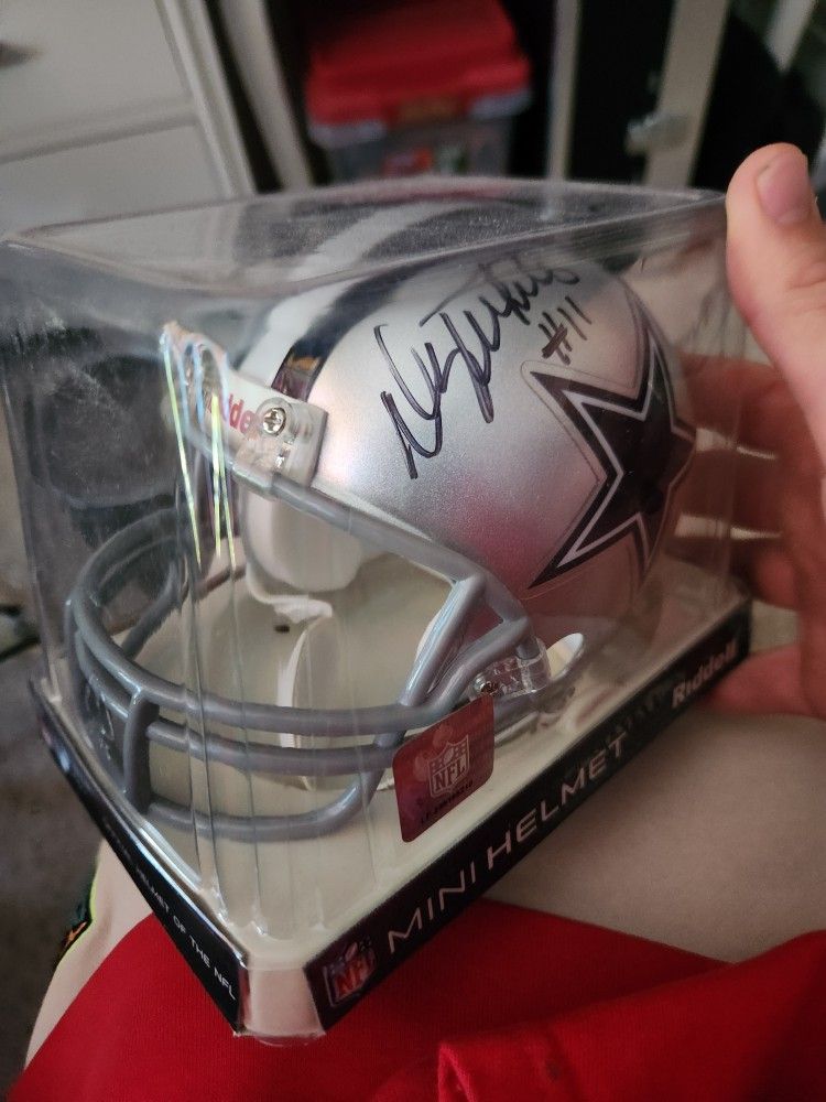Autographed Dalles Cowboys Mini Helmet