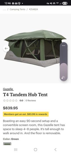 Gazelle Tandem 4-8 Person Tent Like New