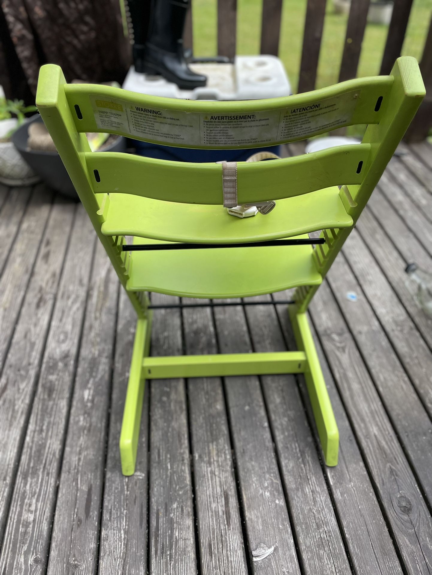 Stokke Tripp Trapp Adjustable High Chair + Safety Straps for Sale