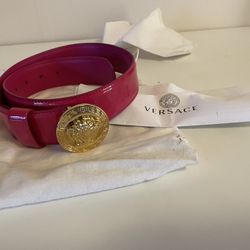 Versace Gold And Pink Belt