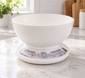 Progressive 5 lb Analog Kitchen Scale with Removable Bowl