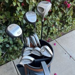 Men’s golf club set with a golf bag