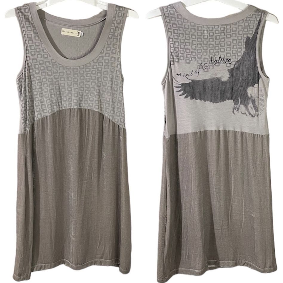 Johnny Was 4Love & Liberty suede textured short brown dress women Size Small