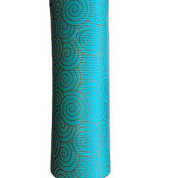 Teal With Gold Detail Yoga Mat