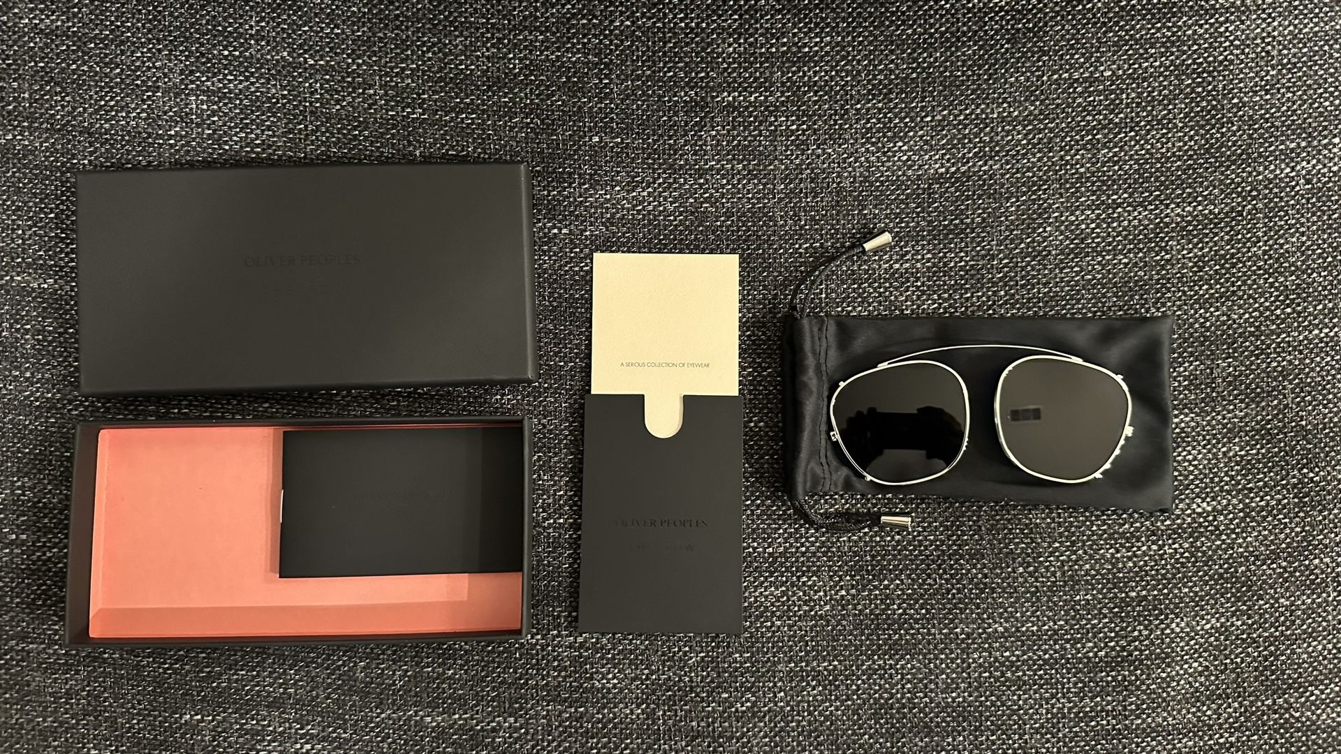 Oliver People’s Glasses with Sunglasses Clip The Row Board Meeting Clothing