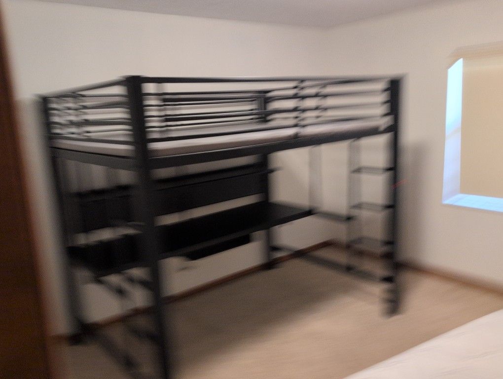 Full Size Loft Bed W/ Workstation
