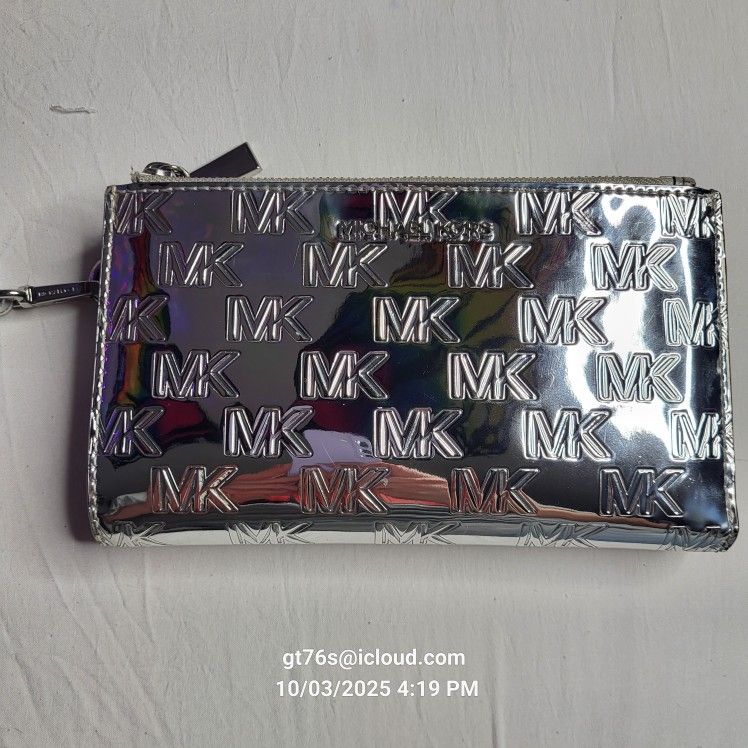 Michael Kors MK Jet Set Travel Double Zip Phone Wristlet Wallet