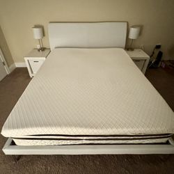 Queen Leather Bed Frame With Headboard