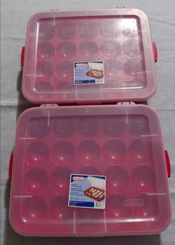 1976 Sterilite Ornament Storage Boxes – Set of 2