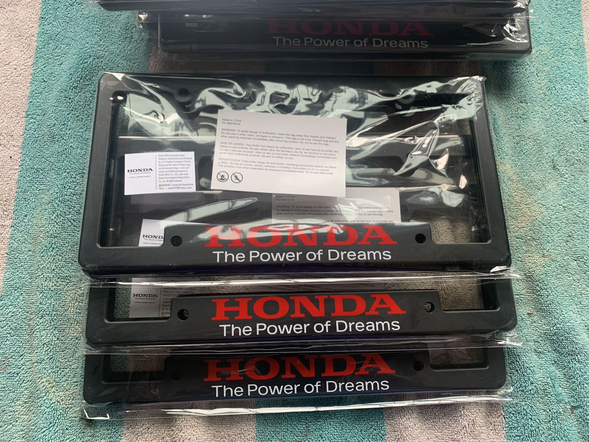 Honda power of dreams license plate frames