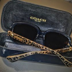 Coach Sunglasses Leopard Print Arms 