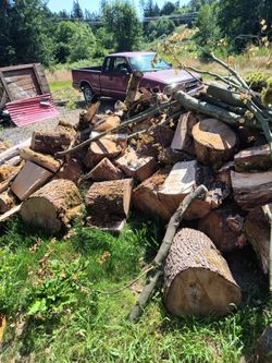 1 +  cords of maple cherry mostly maple rounds been down a year, $250 u haul cash only