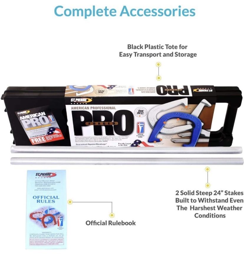 NEW American Professional Series Horseshoes Complete Set