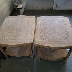 Solid Wood Vintage End Tables