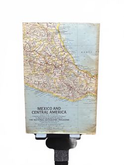 Vintage National Geographic Map of Mexico and Central America