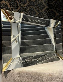 Vintage Art Deco Style Shadowbox Mirror