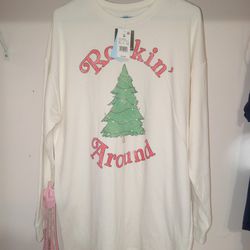 Womens Oversized Sweatshirt/dress Size Medium By Grayson/threads Off White Colorway