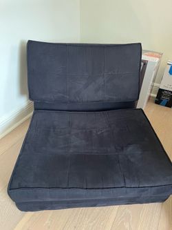 Black Futon cushion, small and foldable