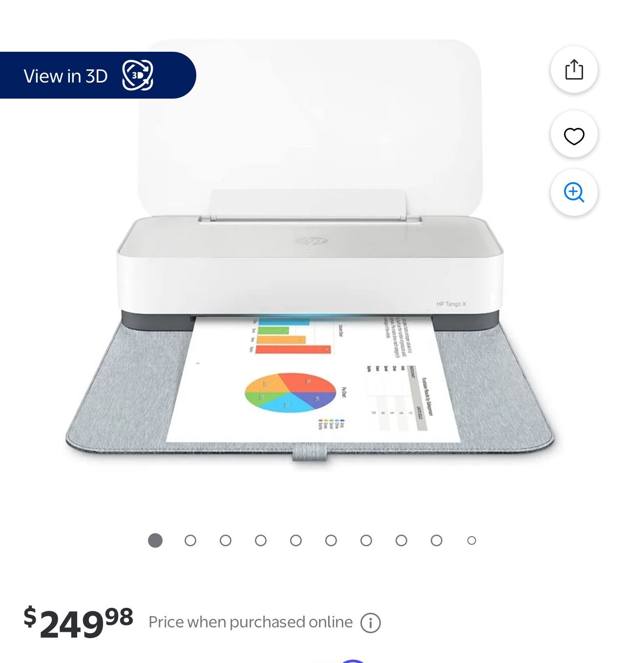 HP Tango X Smart Wireless Printer with Indigo Linen cover